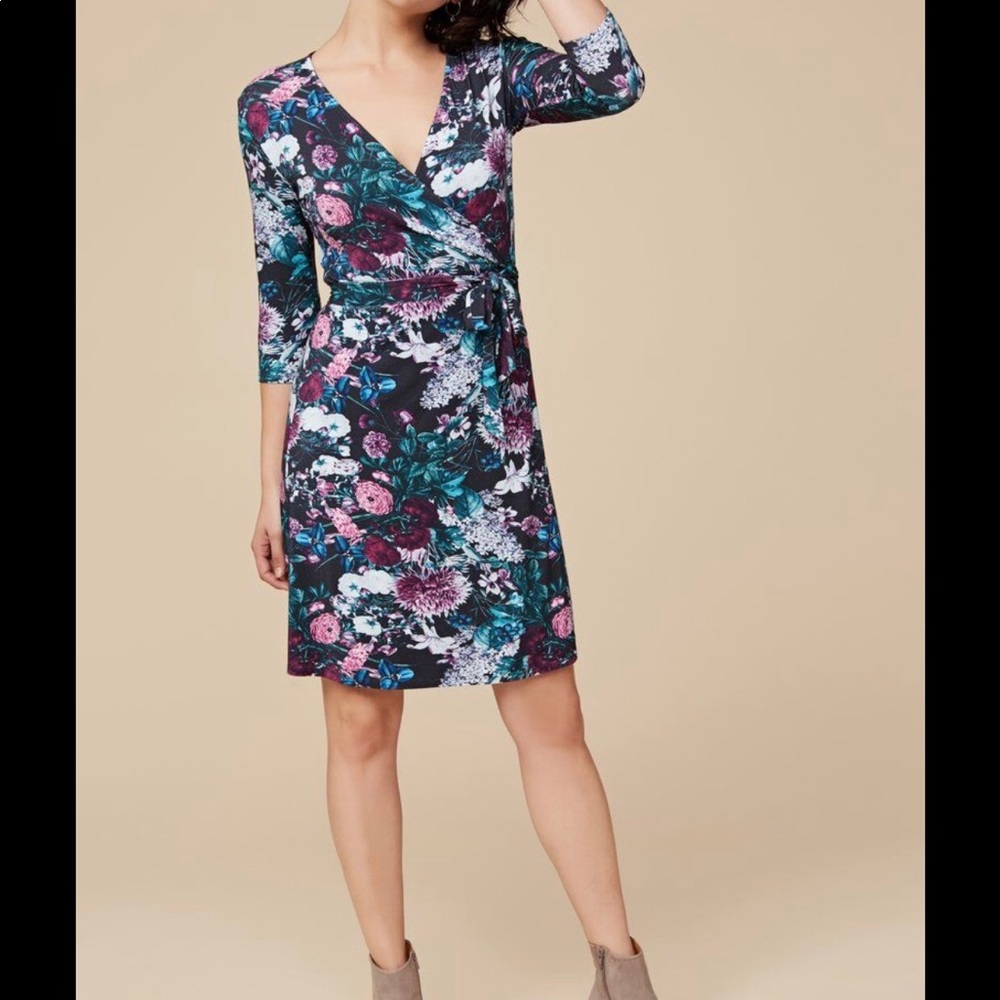 Amour Vert Floral Wrap Dress